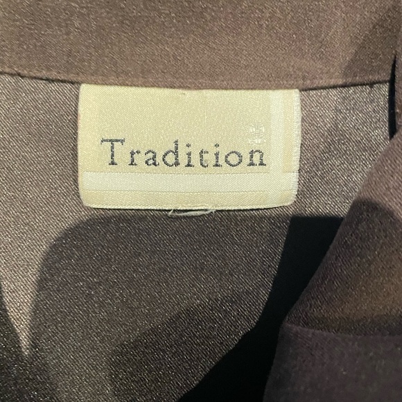 Tradition Brown Jacket Size 10 Zipper & Button Detail - Picture 7 of 8